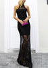 Vestido Longo de Renda Preto Estilo Sereia
