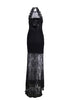 Vestido Longo de Renda Preto Estilo Sereia