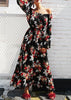 Vestido Longo Ombro a Ombro Estampado