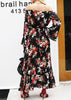 Vestido Longo Ombro a Ombro Estampado