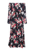 Vestido Longo Ombro a Ombro Estampado