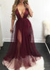 Vestido Longo Alcinha Festa com Tule