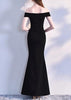 Vestido Sereia Ombro a Ombro com Fenda