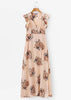 Vestido Longo Estampado Transpassado