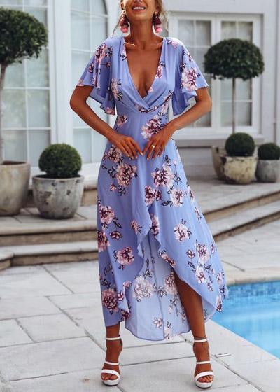Vestido Longa Mullet Estampa Floral