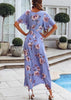 Vestido Longa Mullet Estampa Floral