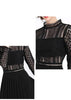 Vestido de Renda com Chiffon Longo
