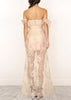 Vestido Organza Longo Ombro a Ombro