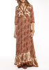 Vestido Longo Transpassado Estilo Boho