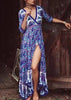Vestido Longo Transpassado Estilo Boho