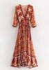 Vestido Longo Transpassado Estilo Boho