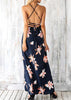 Vestido Longo Florido com Fenda