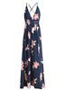 Vestido Longo Florido com Fenda