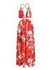 Vestido Longo com Recortes na Cintura