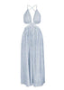 Vestido Longo com Recortes na Cintura