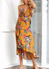 Vestido Mullet Estampado com Babado