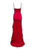Vestido Mullet Longo com Babado para Festa