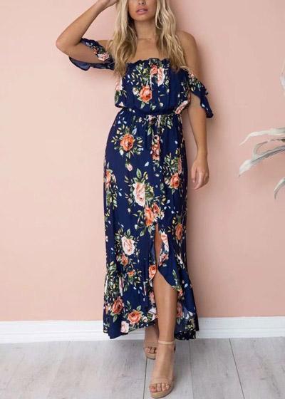 Vestido Longo Floral Tomara que Caia