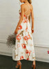 Vestido Longo Estampado com Babado
