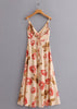 Vestido Longo Estampado com Babado