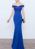Vestido Ombro a Ombro Longo Sereia com Pedraria