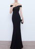 Vestido Ombro a Ombro Longo Sereia com Pedraria