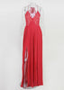 Vestido Longo Fenda com Renda de Festa