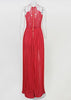 Vestido Longo Fenda com Renda de Festa