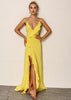 Vestido Longo com Babado e Fenda para Festa