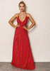 Vestido Longo com Babado e Fenda para Festa