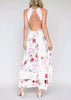 Vestido Longo Florido Aberto nas Costas