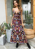 Vestido Longo Estampa Etnica de Alça