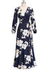 Vestido Longo Envelope Transpassado Fenda Perna