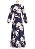 Vestido Longo Envelope Transpassado Fenda Perna