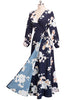 Vestido Longo Envelope Transpassado Fenda Perna
