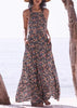 Vestido Longo Estampado Cruzado nas Costas
