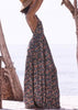 Vestido Longo Estampado Cruzado nas Costas