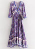 Vestido Envelope Transpassado Longo Estilo Boho