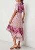 Vestido Estampado Midi Estilo Boho Chic
