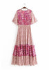 Vestido Estampado Midi Estilo Boho Chic