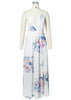 Vestido Longo Estampado de Amarrar com Fenda