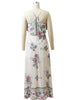 Vestido Longo Florido com Decote Halter Neck