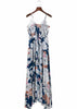 Vestido Longo Estampado com Amarração no Decote