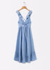 Vestido Listrado Mullet com Babado