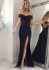Vestido Longo Ombro a Ombro Fenda Alta Qualidade
