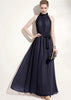 Vestido Longo Festa Gola Alta para Cada Corpo - 7 cores