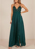 Vestido Longo de Festa Verde Escuro com Paete