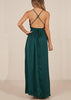 Vestido Longo de Festa Verde Escuro com Paete