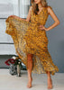 Vestido Longo com Estampa de Leopardo