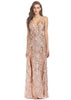 Vestido de Festa Longo Paetê com Fenda